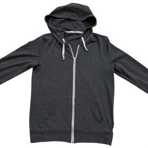 Abbot Main Full Zip Heather Hoodie Sweatshirt Charcoal Gray Medium